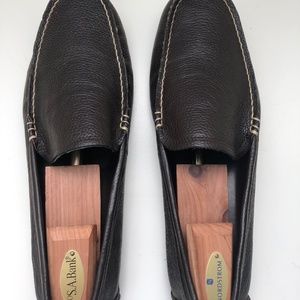Men's leather driving moc